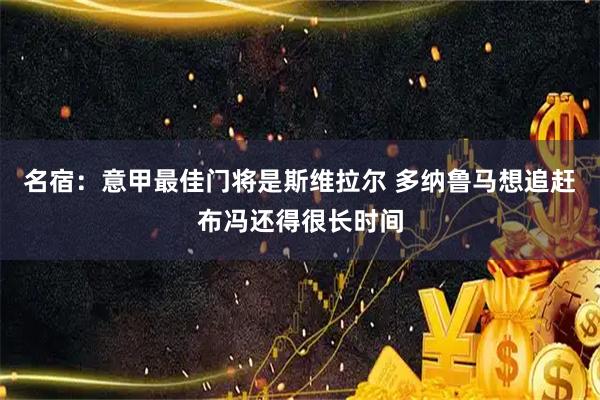 名宿:意甲最佳门将是斯维拉尔 多纳鲁马想追赶布冯还得很长时间