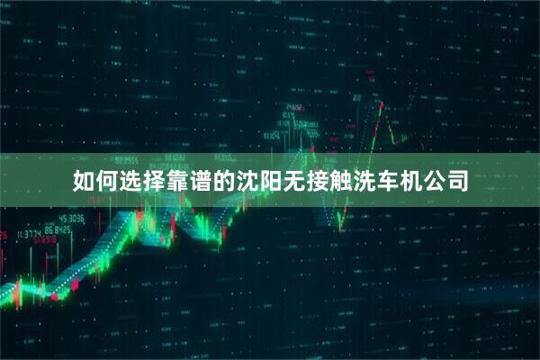 如何选择靠谱的沈阳无接触洗车机公司